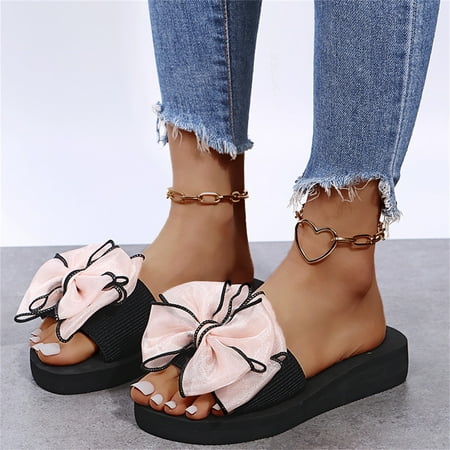 〖Yilirongyumm〗 Pink 42 Slippers For Women Fashion Summer Women Slippers Platform Wedge Heel Ribbon Bow Lightweight Casual
〖Yilirongyumm〗 Pink 42 Slippers For Women Fashion Summer Women Slippers Platform Wedge Heel Ribbon Bow Lightweight Casual