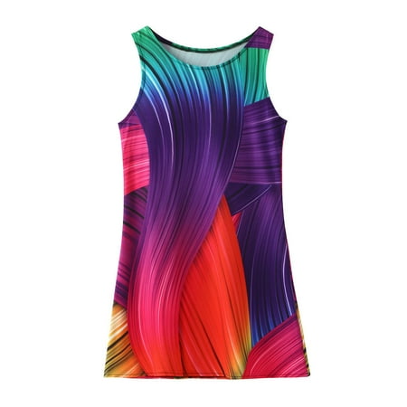 Toddler Girls Casual Dresses Dress Princess Sleeveless Printing Summer Party