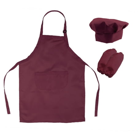 OUNONA Kids Chef Set Complete Kids Kitchen Gift Playset with Chef’s Hat Apron and Cooking Sleeve for Cooking Baking Painting Decorating Party (Wine Red)
OUNONA Kids Chef Set Complete Kids Kitchen Gift Playset with Chef’s Hat Apron and Cooking Sleeve for Cooking Baking Painting Decorating Party (Wine Red)