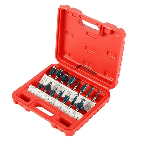Willstar Set of 15 Tungsten Carbide Tip Router Bits 6.35mm with Storage Case for Home / DIY Woodworking-Red
Willstar Set of 15 Tungsten Carbide Tip Router Bits 6.35mm with Storage Case for Home / DIY Woodworking-Red