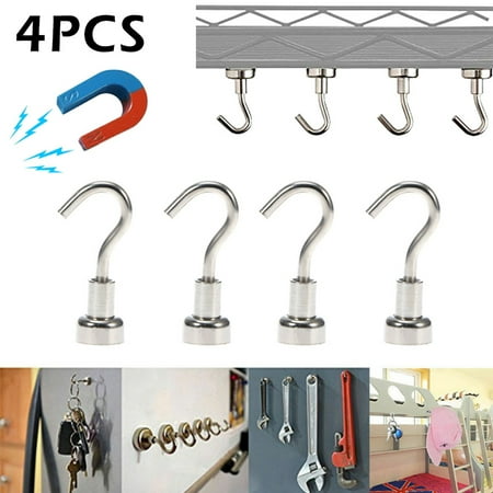 4pcs Magnetic Hooks Powerful Heavy Duty Neodymium Magnet Refrigerator Surfaces Not Scratch
4pcs Magnetic Hooks Powerful Heavy Duty Neodymium Magnet Refrigerator Surfaces Not Scratch