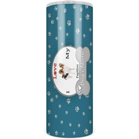 Athenstics Insulated Travel Skinny Tumbler Personalized Custom Name I Love My Dog Papillon 30oz Stainless Steel with Lid and Straw
Athenstics Insulated Travel Skinny Tumbler Personalized Custom Name I Love My Dog Papillon 30oz Stainless Steel with Lid and Straw