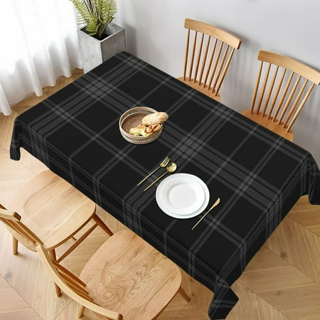 Tablecloth Black Grey Tartan Plaid Scottish Abstract Table Cloth For Rectangle Tables Waterproof Resistant Picnic Table Covers For Kitchen Dining/Party(60x90in)
Tablecloth Black Grey Tartan Plaid Scottish Abstract Table Cloth For Rectangle Tables Waterproof Resistant Picnic Table Covers For Kitchen Dining/Party(60x90in)