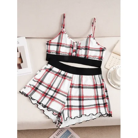 Valentine‘s Day Women‘s Sleepwear Two-piece Cami Top & Shorts Lettuce Trim Pajama Set
Valentine‘s Day Women‘s Sleepwear Two-piece Cami Top & Shorts Lettuce Trim Pajama Set