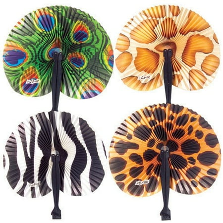 Safari Folding Fans | Package Of 12
