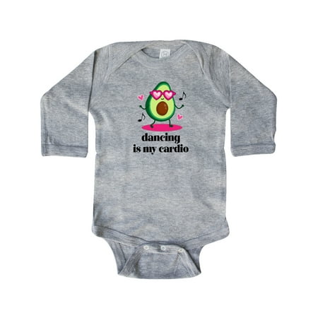 Inktastic Dancing is my Cardio Gift Baby Girl Long Sleeve Bodysuit