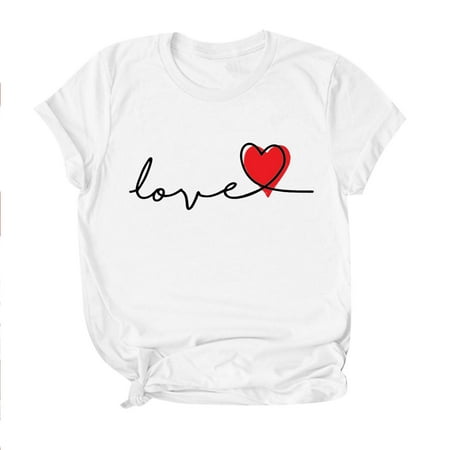 Women Short Sleeves O Neck Love Print Casual Tops Blouse T Shirt Women Shirts Summer Womens Casual Thin Shirt Shirts Women for Womens Medium Shirts under Scrub Women Long Sleeve Shirts Womens
Women Short Sleeves O Neck Love Print Casual Tops Blouse T Shirt Women Shirts Summer Womens Casual Thin Shirt Shirts Women for Womens Medium Shirts under Scrub Women Long Sleeve Shirts Womens