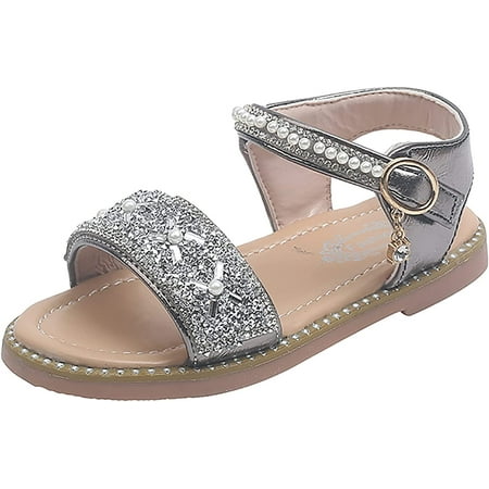 Baby Girls Sandals Open Toe Soft Sole Sandals Rhinestone Pearl Rubber Shoes Holiday Party for Toddler/Little Kid/Big Kid
Baby Girls Sandals Open Toe Soft Sole Sandals Rhinestone Pearl Rubber Shoes Holiday Party for Toddler/Little Kid/Big Kid