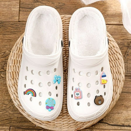 Wish Unisex Classic Lined Clogs | Plush Slippers white (with shoe flower) 36 S3511
Wish Unisex Classic Lined Clogs | Plush Slippers white (with shoe flower) 36 S3511
