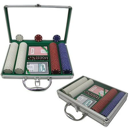 Trademark Poker 200 11.5 Gram Suited Chips with Clear Cover Aluminum Case