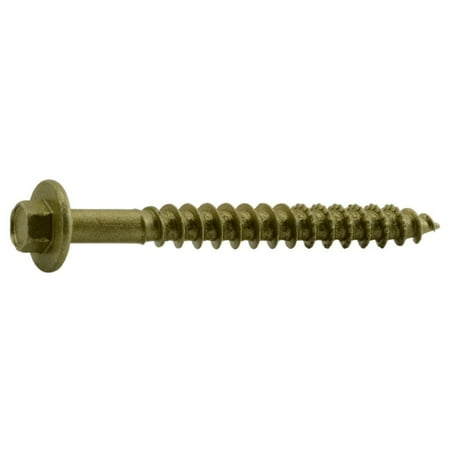 3/8 x 3 Hex Head Tan Ledgerboard Saberdrive Screws Bucket (50 pcs.)
