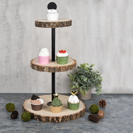 BalsaCircle 19 3 Tiers Brown Black Round Natural Wood Dessert Stand Wedding Party Catering Decorations
BalsaCircle 19 3 Tiers Brown Black Round Natural Wood Dessert Stand Wedding Party Catering Decorations