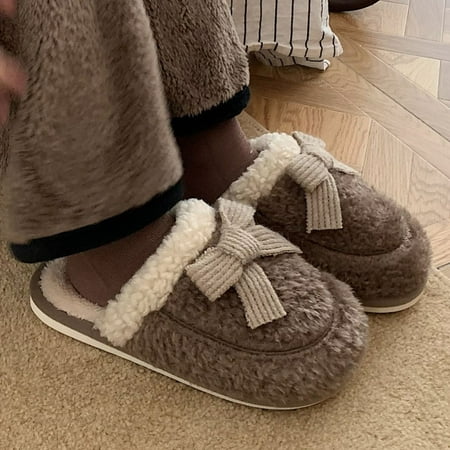 Kuluzego Winter Indoor Warm Home Floor Plush Shoes Fashion Retro Style Bow Warm Non-slip Cotton Slippers Women s Shoes
Kuluzego Winter Indoor Warm Home Floor Plush Shoes Fashion Retro Style Bow Warm Non-slip Cotton Slippers Women s Shoes