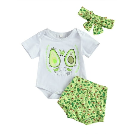 jaweiw Newborn Baby Girl Clothes Let s Avocuddle Romper Bodysuit Avocado Shorts Blommers Headband Summer Outfits
jaweiw Newborn Baby Girl Clothes Let s Avocuddle Romper Bodysuit Avocado Shorts Blommers Headband Summer Outfits