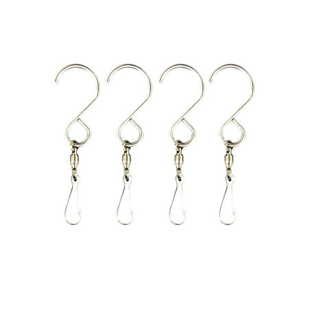 4pcs S Shape Swivel Bearing Hooks Stainless Steel Wind-Rotating Display Hanger for Home Office
4pcs S Shape Swivel Bearing Hooks Stainless Steel Wind-Rotating Display Hanger for Home Office