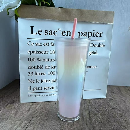 Gradient Double Layer Plastic Straw Water Cup Gift Cup Temperature Sensitive Color-Changing Cup
Gradient Double Layer Plastic Straw Water Cup Gift Cup Temperature Sensitive Color-Changing Cup