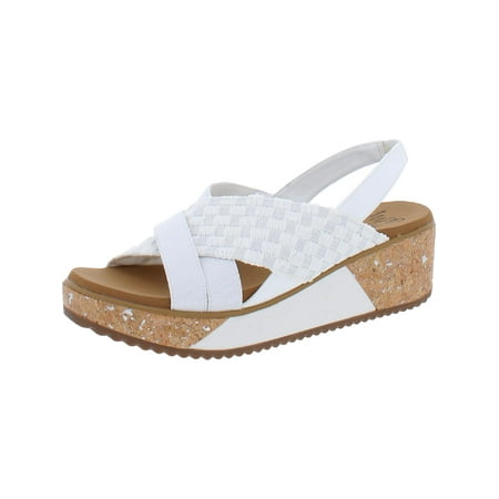 Impo Womens Jolene Faux Leather Cork Wedge Wedges