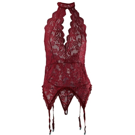 JeashCHAT Babydoll Lingerie for Women Ladies Fashion Sexy Lingerie Fishnets Lace Flowers Hollow Sexy Halter Neck Mesh Garters Thong Suit
JeashCHAT Babydoll Lingerie for Women Ladies Fashion Sexy Lingerie Fishnets Lace Flowers Hollow Sexy Halter Neck Mesh Garters Thong Suit