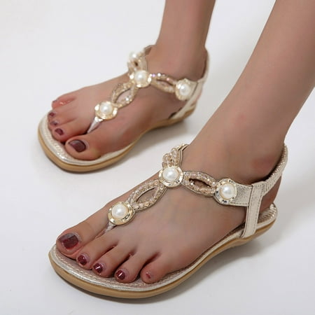 〖Yilirongyumm〗 Gold 37 Sandals Women Metal And Fashion Flat Spring Women s Sandals Beach Retro Rhinestone Summer Pearl Beaded Shoes Women s Sandals 
〖Yilirongyumm〗 Gold 37 Sandals Women Metal And Fashion Flat Spring Women s Sandals Beach Retro Rhinestone Summer Pearl Beaded Shoes Women s Sandals