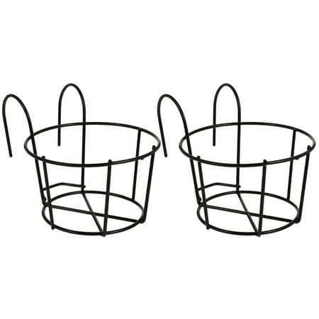 2Pcs Bonsai Hanging Basket Flowerpot Holder Iron Art Handrail Stand Flowerpot Bracket with Hooks for Home Office Balcony (Black Small)
2Pcs Bonsai Hanging Basket Flowerpot Holder Iron Art Handrail Stand Flowerpot Bracket with Hooks for Home Office Balcony (Black Small)