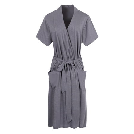 Richie House Women s Short Sleeve Cotton Bathrobe Robe RHW2753