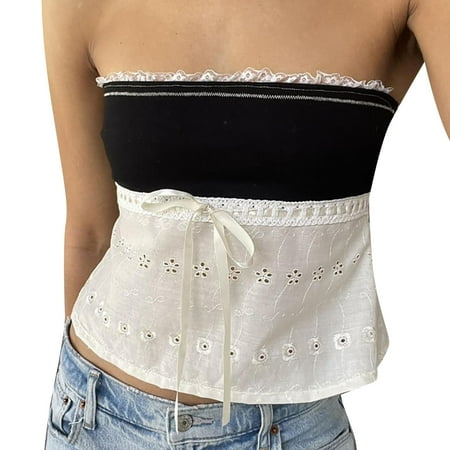 CLZOUD Full Coverage Bras for Women Black Women Fashion Lace Solid Color Bow Wrapped Chest Word Shoulder Shoulder Vest M
CLZOUD Full Coverage Bras for Women Black Women Fashion Lace Solid Color Bow Wrapped Chest Word Shoulder Shoulder Vest M