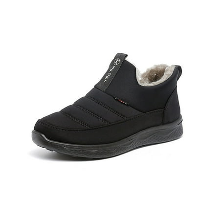 Lumento Womens Warm Booties Plush Lined Winter Shoes Slip On Snow Boots Breathable Casual Comfort Shoe Walking Anti-Slip Faux Fur Ankle Bootie Men Black 1# 9.5
Lumento Womens Warm Booties Plush Lined Winter Shoes Slip On Snow Boots Breathable Casual Comfort Shoe Walking Anti-Slip Faux Fur Ankle Bootie Men Black 1# 9.5