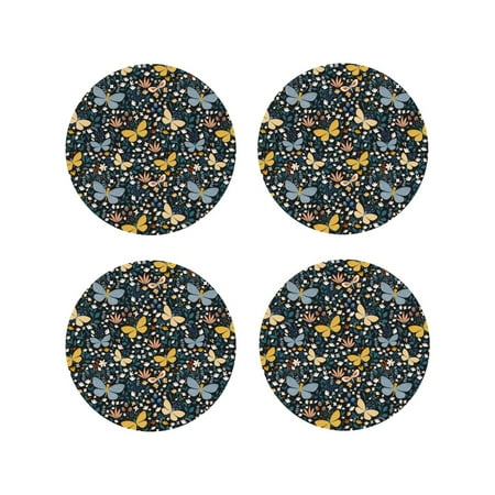 Matuu Flowers Butterfly for Cup Coasters Set of 4 Leather Coasters Desk Coasters for Office Measures 4” x 4”-Round Shape
Matuu Flowers Butterfly for Cup Coasters Set of 4 Leather Coasters Desk Coasters for Office Measures 4” x 4”-Round Shape