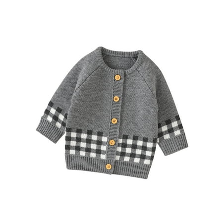 Baby Girls Boys Sweaters Warm Jacket Plaid Patchwork Knit Cardigan Long Sleeve Button Closure Coat Outwear
Baby Girls Boys Sweaters Warm Jacket Plaid Patchwork Knit Cardigan Long Sleeve Button Closure Coat Outwear