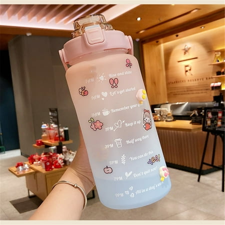 LASHALL 2L Sports Straw Water Bottle With Stickers Portable Large Capacity Fitness Bike Cup Summer Ice Cold Water Jug With Time Marker
LASHALL 2L Sports Straw Water Bottle With Stickers Portable Large Capacity Fitness Bike Cup Summer Ice Cold Water Jug With Time Marker