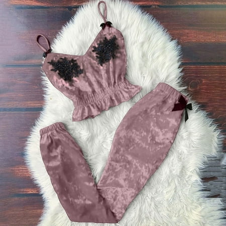 Aueoe Womens Robes Long Loungewear For Women Women V-Neck Eyelash Beaded Sexy Stain Camisole Pajamas Bowknot Pants Set Clearance
Aueoe Womens Robes Long Loungewear For Women Women V-Neck Eyelash Beaded Sexy Stain Camisole Pajamas Bowknot Pants Set Clearance