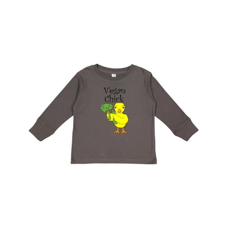 Inktastic Vegan Chick Gift Toddler Toddler Girl Long Sleeve T-Shirt