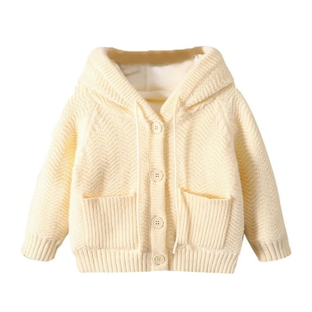 Baby Toddler Hooded Cardigan Sweater Girls Cable Knit Button Closure Jacket Fleece Lined Outwear Winter Coat Tops Clothes Hooded Thickened Padded Sweater Cardigan Khaki (110)
Baby Toddler Hooded Cardigan Sweater Girls Cable Knit Button Closure Jacket Fleece Lined Outwear Winter Coat Tops Clothes Hooded Thickened Padded Sweater Cardigan Khaki (110)
