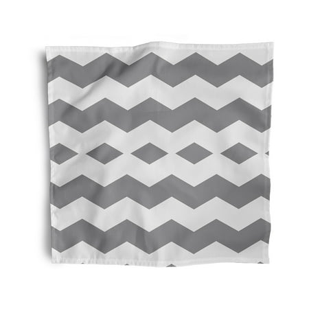 Simply Daisy 18 x 18 Medium Grey Bold Chevron Stripe Napkins Set of 4