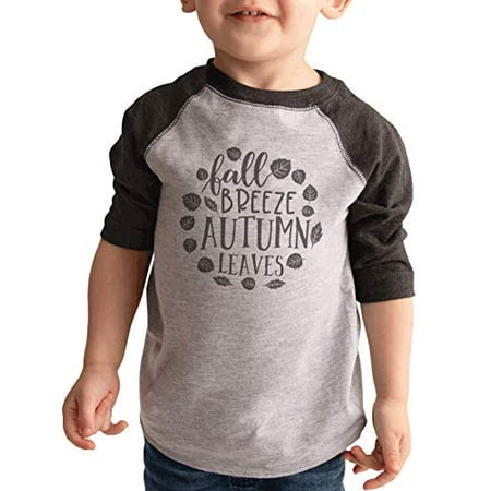 7 ate 9 Apparel Kids Fall Breeze Autumn Leaves Raglan Grey