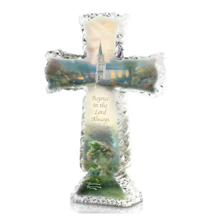 

The Bradford Exchange Love Inspirations of Hope Cross Collection Issue #5 Religious Cross Sculpture by Thomas Kinkade 6.5-inches