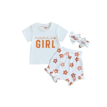 Baby Girls 3Pcs Outfits Letter Print Short Sleeve T-Shirt Elastic Floral Shorts Headband Set Summer Clothes
Baby Girls 3Pcs Outfits Letter Print Short Sleeve T-Shirt Elastic Floral Shorts Headband Set Summer Clothes