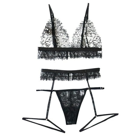 YDKZYMD Womens Sexy Lingerie with Garter Belt Plus Size Cutout Lace Teddy Bra and Panty 3 Piece Black M-3XL
YDKZYMD Womens Sexy Lingerie with Garter Belt Plus Size Cutout Lace Teddy Bra and Panty 3 Piece Black M-3XL