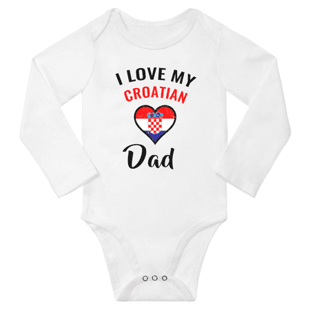 I Love My Croatian Dad Baby Long Slevve Rompers Bodysuit (White 6-12 Months)
I Love My Croatian Dad Baby Long Slevve Rompers Bodysuit (White 6-12 Months)