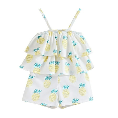 Bescita Toddler Baby Girls Cute Pineapple Print Ruffles Suspenders Shorts Romper Bodysuit
Bescita Toddler Baby Girls Cute Pineapple Print Ruffles Suspenders Shorts Romper Bodysuit