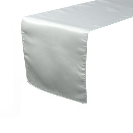 Your Chair Covers - 14 x 108 Inch Satin Table Runner Silver