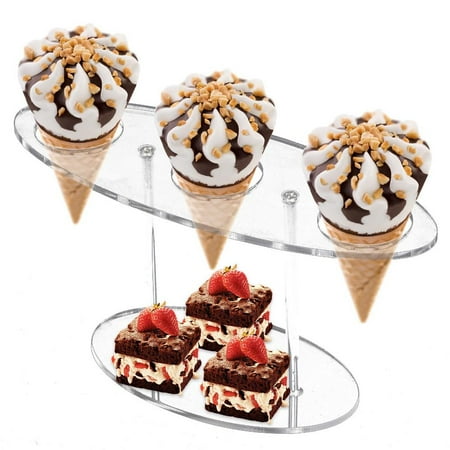 Younar Acrylic Ice Cream Holder 3 Holes Clear Acrylic Cone Holder Stand Sushi Hand Rolls Popcorn Candy French Fries Sweets For Wedding Party Evening Party DIY Decoration in style
Younar Acrylic Ice Cream Holder 3 Holes Clear Acrylic Cone Holder Stand Sushi Hand Rolls Popcorn Candy French Fries Sweets For Wedding Party Evening Party DIY Decoration in style