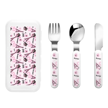 Easygdp Eiffel Tower and Butterflies 3-Piece Flatware Set Kids Silverware Stainless Steel Toddler Kids Utensils Safe for Preschooler Children
Easygdp Eiffel Tower and Butterflies 3-Piece Flatware Set Kids Silverware Stainless Steel Toddler Kids Utensils Safe for Preschooler Children