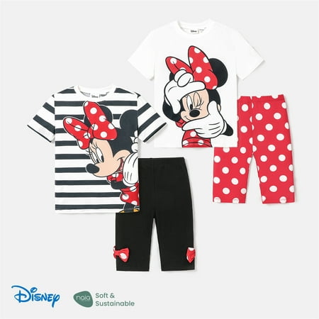 

PatPat Disney Toddler/Kid Girl 2pcs Naia™ Character Print Short-sleeve Tee and Leggings Shorts Set