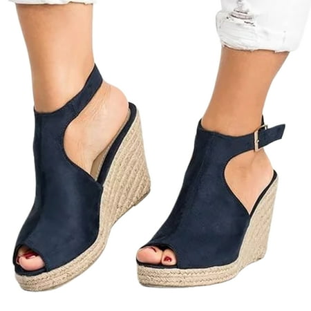 huanledash 1 Pair Women Sandals Wedge Platform Espadrille Summer Fish Mouth Leopard Sandals for Beach
huanledash 1 Pair Women Sandals Wedge Platform Espadrille Summer Fish Mouth Leopard Sandals for Beach