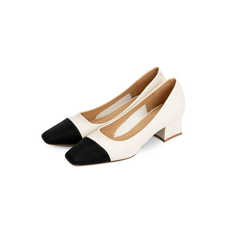 Eloshman Womens Pumps Mid Heel Heels Slip On Dress Shoes Work Fashion Chunky Mary Jane Comfort White 7
Eloshman Womens Pumps Mid Heel Heels Slip On Dress Shoes Work Fashion Chunky Mary Jane Comfort White 7