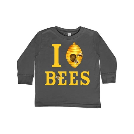 Inktastic I Love Bees Gift Toddler Boy or Toddler Girl Long Sleeve T-Shirt
