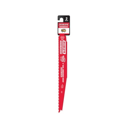 Diablo 9 in. Bi-Metal Reciprocating Saw Blade 6/12 TPI 2 pc.