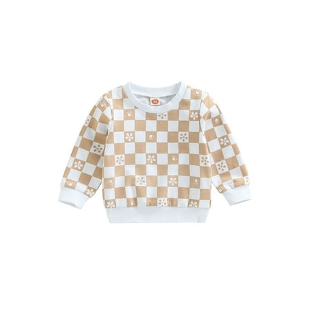 CenturyX Kids Baby Girl Boy Sweatshirt Floral Checkerboard Long Sleeves Loose Hoodie Pullover Autumn Clothes Khaki 6-12 Months
CenturyX Kids Baby Girl Boy Sweatshirt Floral Checkerboard Long Sleeves Loose Hoodie Pullover Autumn Clothes Khaki 6-12 Months