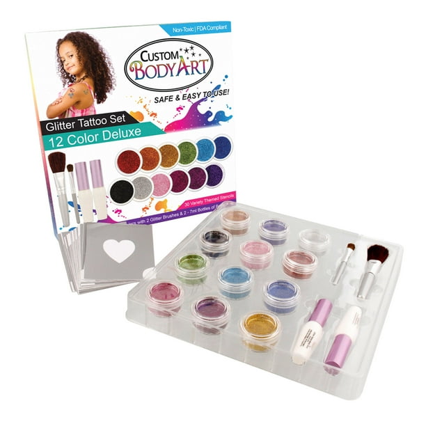 Custom Body Art 12 Color Deluxe Glitter